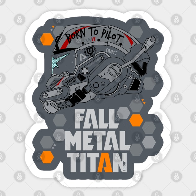 Fall Metal Titan Sticker by BiggStankDogg